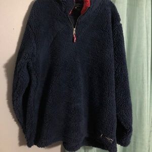 Southern Marsh Navy and Red Sherpa pullover xl